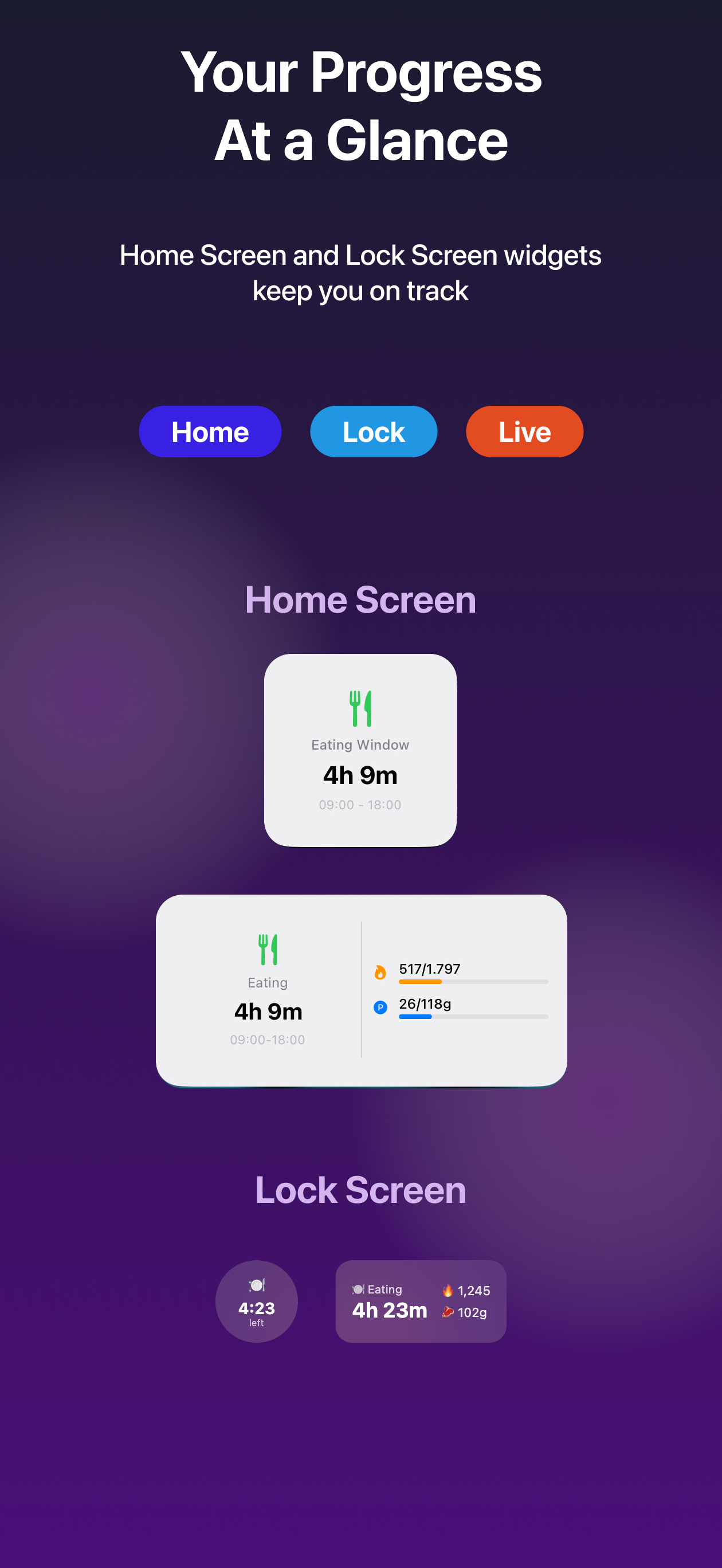 Home and Lock Screen widgets